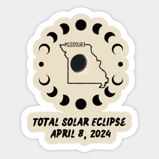 Missouri Total Solar Eclipse 2024 Sticker